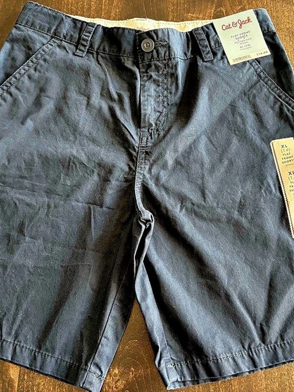 Cat & Jack Flat-Front Shorts in Blue Boys XL (14) NWT